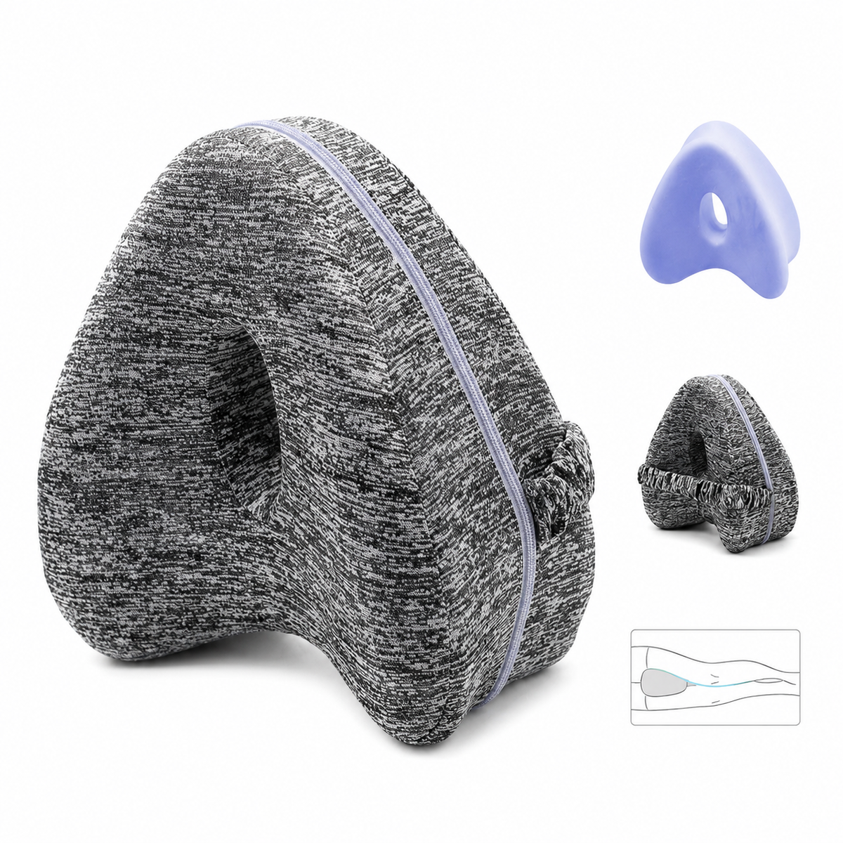 Memory Foam Leg Pillow for Better Hip & Leg Support