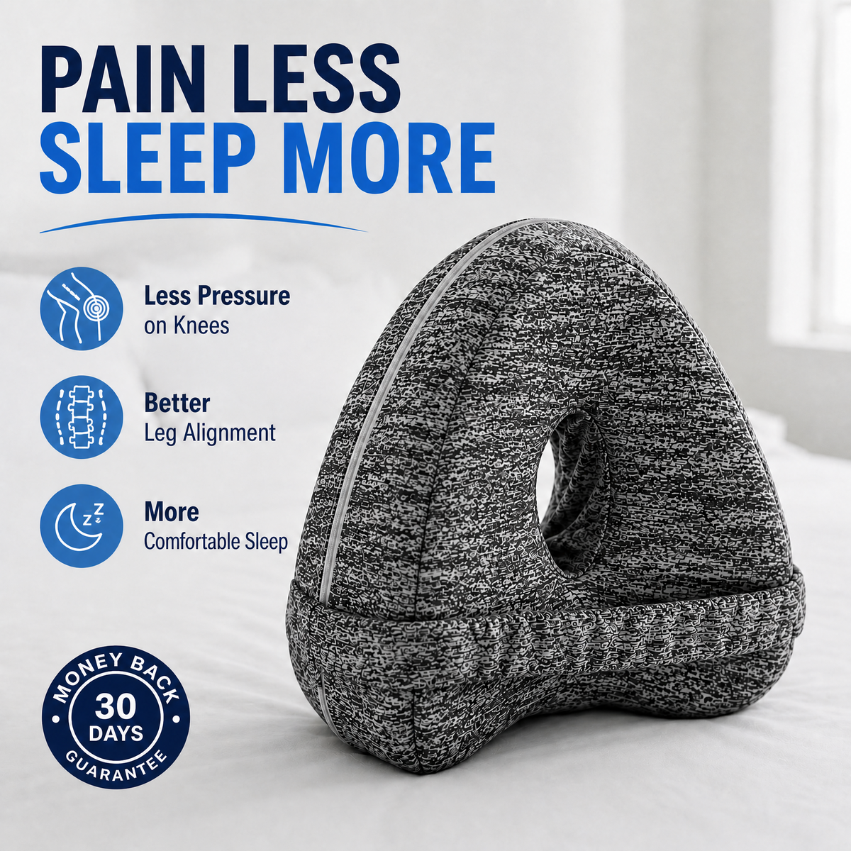 Memory Foam Leg Pillow for Better Hip & Leg Support